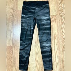 Under Armour Dynamic Black and Gray Athletic Leggings Size